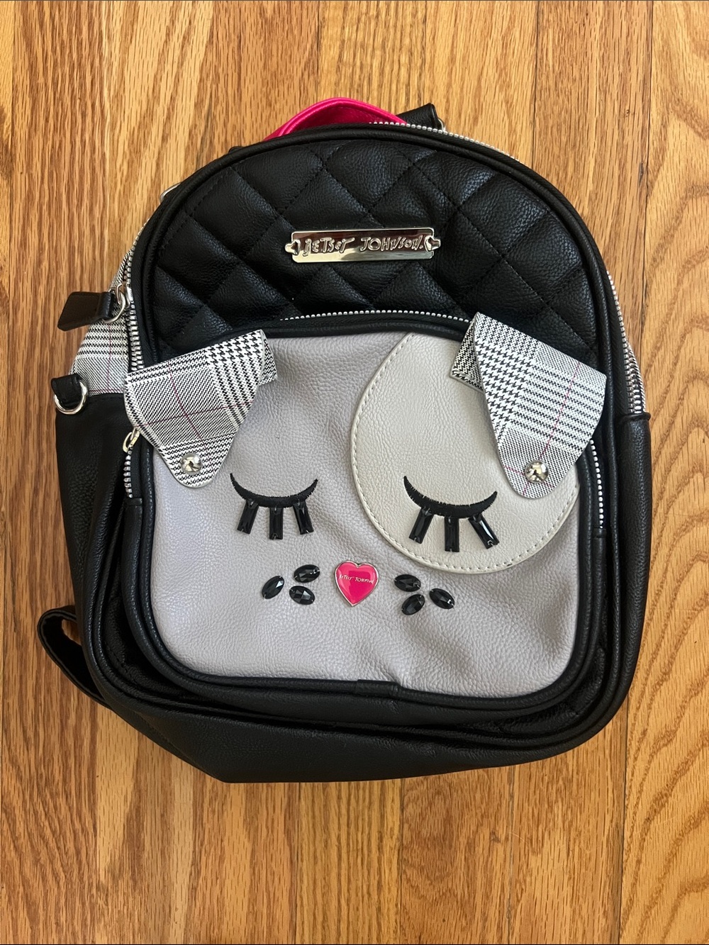 Betsey Johnson puppy face  back pack